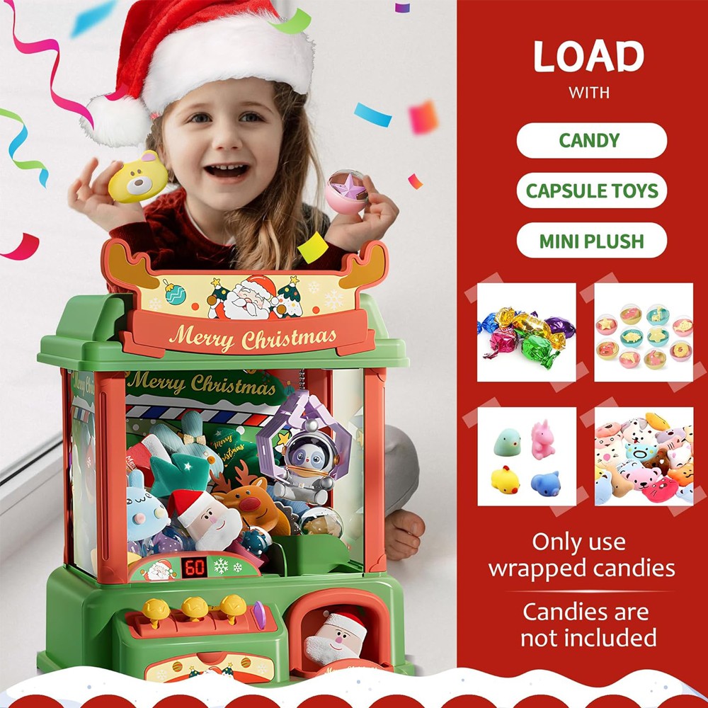 Christmas Claw Machine For Kid - Arcade Toy Vending Machine review and price