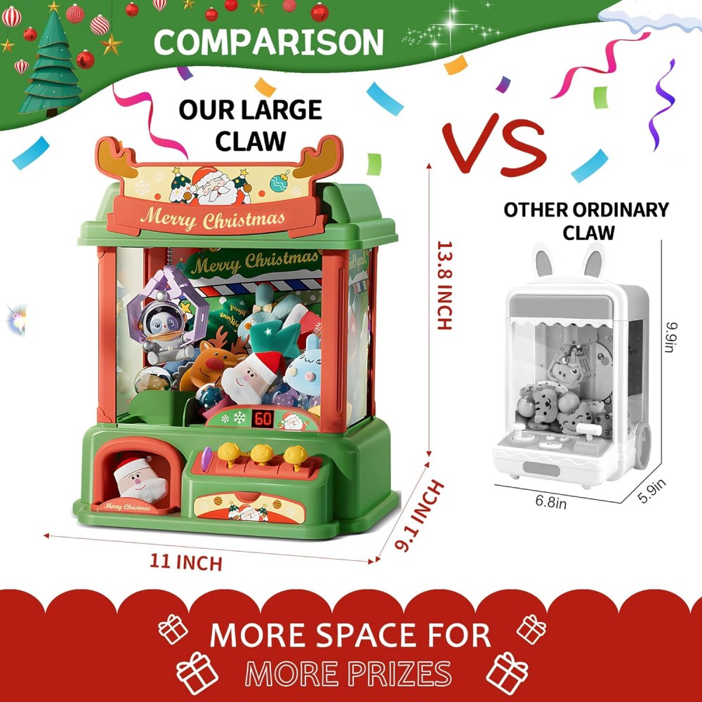 Christmas Claw Machine For Kid - Arcade Toy Vending Machine review and price