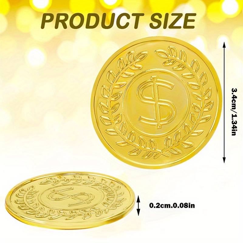 50pcs Golden Coins Plastic Pla - Arcade Game Coin review and price